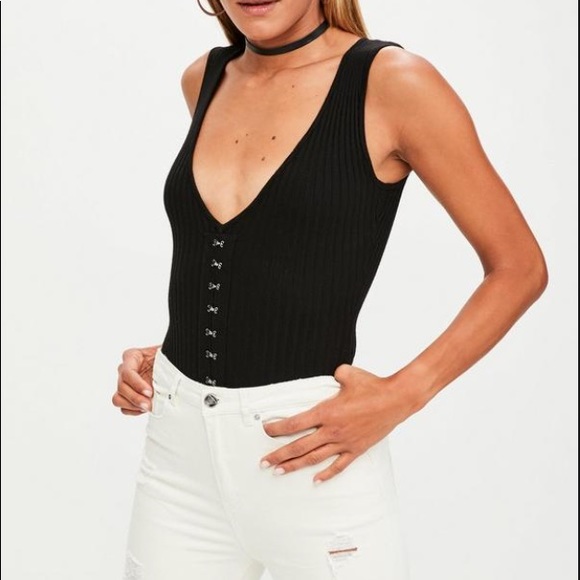 Black plunge bodysuit - Picture 2 of 4